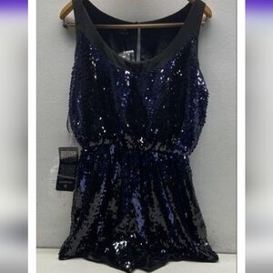 Bebe Sequin Romper NWT